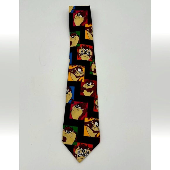 Vintage 1995 Looney Tunes Tazmanian Devil neck Tie taz cartoon Warner bros fun - Picture 1 of 6